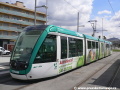 Konečná zastávka linky T3 Sant Feliu Consell Comarcal s nízkopodlažním vozem Alstom Citadis 302 řízeným velmi sličnou řidičkou | 10.-15.7.2008