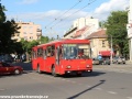 Trolejbus Škoda 14 Tr 10/6 ev.č.6315 z roku 1991 na lince 212 projíždí okolo tramvajových zastávek Americké námestí. | 18.7.2012