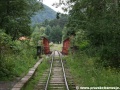 Most úzké železničky překračuje v době naší návštěvy poněkud divoké vody Hronu. | 6.8.2010