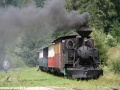 Parní lokomotiva U45.903 nepatří k původním strojům Čiernohronské lesní dráhy. Vyrobena byla budapešťskou lokomotivkou M.k.A.G. na objednávku firmy Magyar Belgá v roce 1916. | 7.8.2010