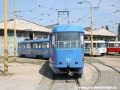 Souprava vozů T3 ev.č.422+421 ve vozovně tramvají. | 7.8.2007