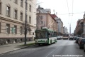 Sladkovského ulicí míří poslední provozní trolejbus Škoda 14TrM ev.č.457 následovaný muzejním vozem Škoda 14Tr08/6 ev.č.429 a do zastávky Petrohrad. | 9.4.2018