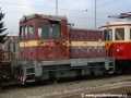 Motorová lokomotiva 702 951-5 v depu Tatranských Elektrických Železnic v Popradu. | 16.3.2009