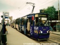 Náměstí Grunwaldzki, se soupravou modernizovaných vozů 105N vedenou vozem ev.č.2313 na lince 12{20.5.2000
