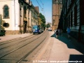 Ulice Sw.Jadwigy se soupravou vozů 105N, linka 23 | 12.9.1999