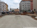 Zřizování spodku tramvajové tratě u Letenského tunelu. | 26.6.2012