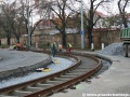 V první fázi byla v oblouku ulice Na Veselí rekonstruována kolej z centra. | 30.10.2011