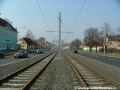 V přímém úseku tramvajové tratě budou bezžlábkovými kolejnicemi tvořené koleje pokračovat až k zastávkám Kbelská.
