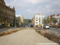 V úseku smyčka Radlická - zastávka Radlická škola je již zřizován spodek zvýšeného tělesa tramvajového pásu. | 20.4.2008