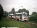 V jednokolejné smyčce Dolní Hanychov byla zachycena „rozlučková“ souprava T2R ev.č.22+23. | 26.8.1998