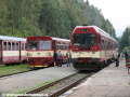 Křižování dvou osobních vlaků v Kořenově. | 10.9.2011
