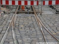 Součástí rekonstrukce tramvajové tratě je také oprava nejzatíženějšího vrcholu křižovatky Staroměstská od Národní divadla s využitím blokových výhybek. | 24.7.2011