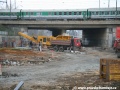 Příprava prostoru pro výstavbu přeložky tramvajové tratě v prostoru zastávek Nádraží Holešovice | 11.4.2010