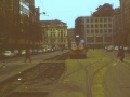 Likvidace tramvajové tratě ve spodní části Václavského náměstí u předjízdné koleje na Můstku. | 1982