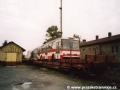 Trolejbus 14 Tr ev.č.3177 DP Brno v prostoru původního překladiště nádraží Praha-Libeň | 21.7.2001