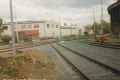 Prostor výstupních zastávek vznikající nové podoby smyčky Vozovna Pankrác. | 21.10.1995