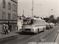 Autobus Karosa ŠM 11 1630 ev.č.5460 vypravený na linku 212 projíždí Bubenským nábřežím od Negrelliho viaduktu. | 10.4.1976