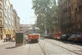 Souprava vozů T3 ev.č.6577+6576 vypravená na linku 6 manipuluje v prostoru zastávky Čechovo náměstí. | 10.6.1996
