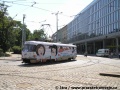 Vůz T3SUCS ev.č.7040 v rámci točeného léta s Kofolou projíždí křižovatkou Karlovo náměstí | 17.8.2006