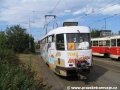 Točené léto s Kofolou a vozem T3SUCS ev.č.7040 vybírá volno ve smyčce Nádraží Braník | 18.8.2006