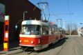 Souprava vozů T3M ev.č.8086+8031 na lince 20 ve smyčce Smíchovské nádraží. | 21.2.2004