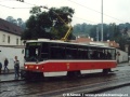 Podruhé byl „cestujícím“ vůz T6A5 představen u příležitosti tramvajového průvodu u příležitosti 120 let pražské MHD. Tehdy byl novinkou, která průvod uzavírala. | 23.9.1995