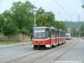 Vůz KT8D5 ev.č.9020 vypravený na linku 1 míří k zastávce Dělnická. | 21.6.2006