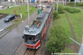 Vůz KT8D5 #9036 odstavený ve smyčce Těšnov po dopravní nehodě. | 16.4.2012