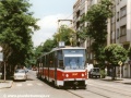 Vůz KT8D5 ev.č.9047 vypravený na linku 1 míří k zastávce Tusarova. | 20.6.2003