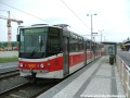 Vůz KT8D5.RN2P ev.č.9057 vypravená na linku 25 stanicuje v zastávce Sparta. | 12.5.2012