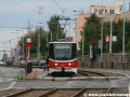 Vůz KT8D5.RN2P ev.č.9091 vypravený na linku 22 stanicuje v zastávce Malý Břevnov. | 31.8.2010