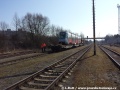 Motorová lokomotiva 740.306-6 přivezla do Prahy tramvajový vůz Škoda 14T ev.č.9127. | 10.3.2015