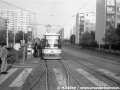 Vůz GT6N ev.č.801 stanicuje v zastávce Červený Vrch. | 8.10.1992