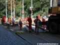 Ukládání kolejového pole na železobetonových pražcích v prostoru u křižovatky Moráň | 4.9.2010]