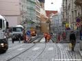 Rekonstrukce mezi zastávkami Václavské náměstí - Vodičkova, systémem W-tram.  | 8.5.2014