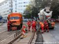 Oprava kolejové konstrukce mezi zastávkami Nuselská radnice a Palouček. | 18. 10. 2014