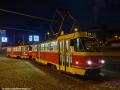 Souprava vozů T3 #6892 a T3SUCS #7188 na lince 18 v obratišti Nádraží Podbaba. | 31.01.2021