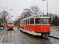 Vozy T2R #6004 a T2 #6003 na lince 2 u zastávek Chotkovy sady. | 07.03.2020