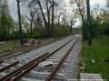 Pohled ke Královskému letohrádku v místě, kde je již tramvajová trať na vlastním  tělese. | 16.04.2026