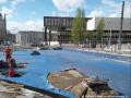 Pokračující práce na výstavbě křižovatky Vinohradská × Legerova, vzniká zde antivibrační vana. | 19.04.2026
