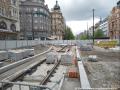 Sloučení kolejí od Jindřišské a Václavského náměstí v pohledu k Můstku. | 19.04.2026