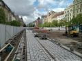 Vznikající traťová kolej Jindřišská -> Muzeum. | 19.04.2026