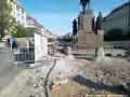 Po odstranění výstupu bude i zde pokračovat pokládka kolejí obnovované tramvajové trati. | 03.05.2026