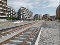 Vznikající tramvajová trať v Počernické ulici v úseku mezi Vinohradskou ulicí a ulicí Na Palouku. | 30.05.2026