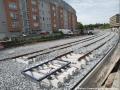 Vznikající tramvajová trať v Počernické ulici v úseku mezi Vinohradskou ulicí a ulicí Na Palouku. | 30.05.2026
