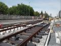 Pohled na vznikající křižovatku Hagibor od vozovny Strašnice. | 02.06.2026