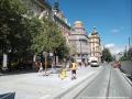 Vznikající prostor pro kolej Muzeum -> Vodičkova s poslední chybějící výhybkou na Václavském náměstí. | 08.07.2026