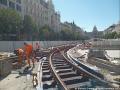 Zemní těleso vyložené antivibračními rohožemi v místě rozjezdové výhybky. | 10.07.2026