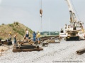 Instalace sjezdové výhybky střední a vnější koleje smyčky Sídliště Barrandov. | 14.6.2003