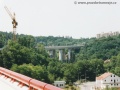 Celkový pohled na mostní estakádu přes Růžickovu rokli. | 14.6.2003